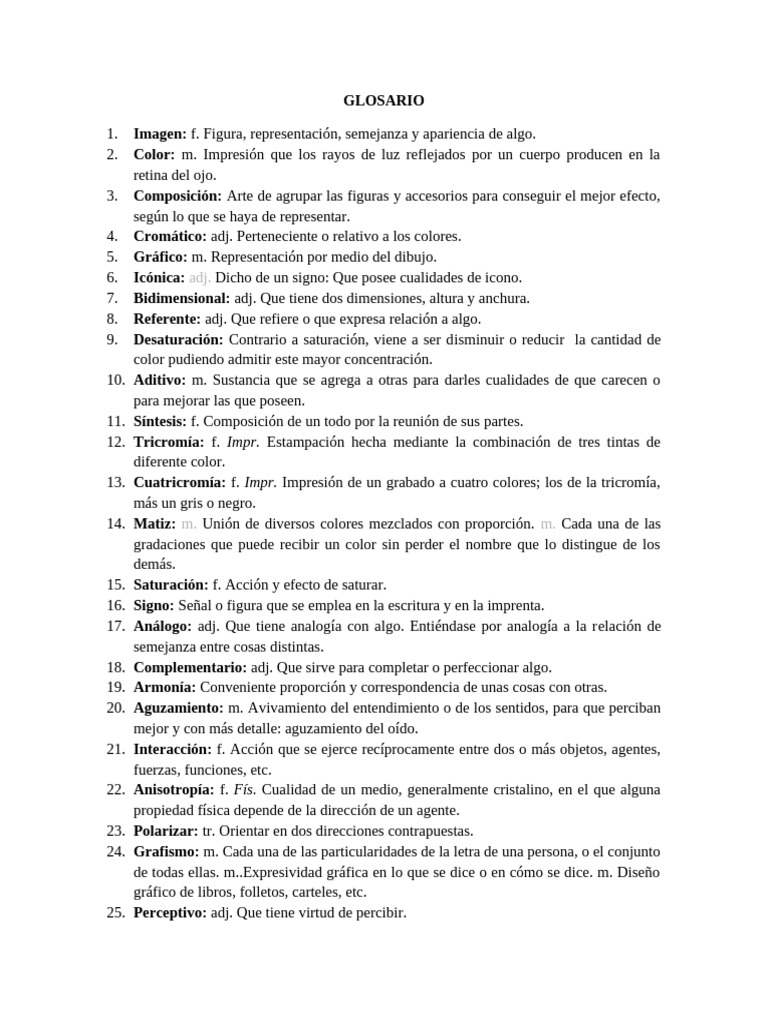 Glosario de Términos Gráficos y Estéticos | PDF | Color