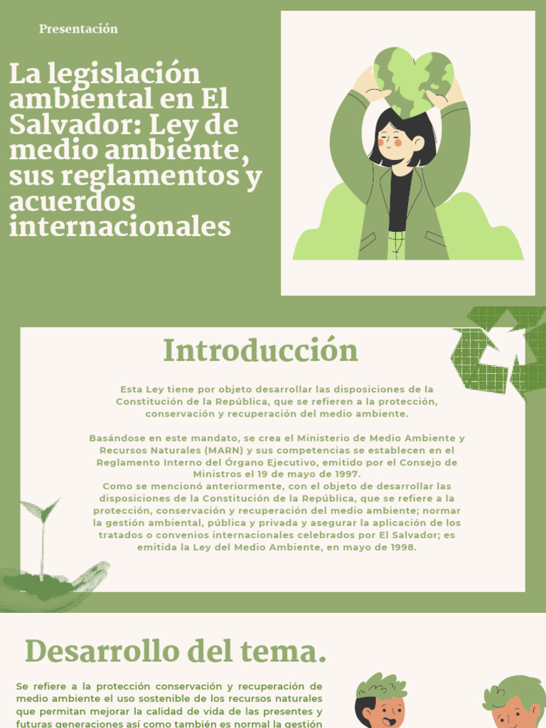 Ley de Medio Ambiente en El Salvador | PDF | Sustentabilidad | Ley del