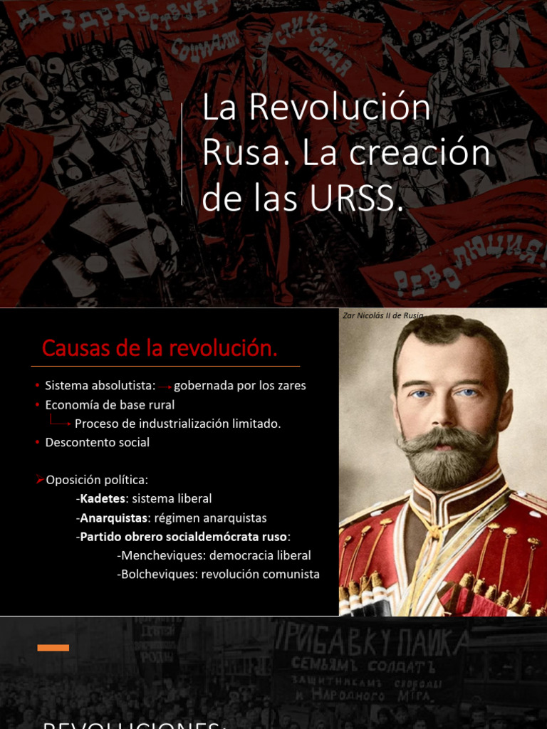Causas y Consecuencias de la Revolución Rusa | PDF | Bolcheviques ...