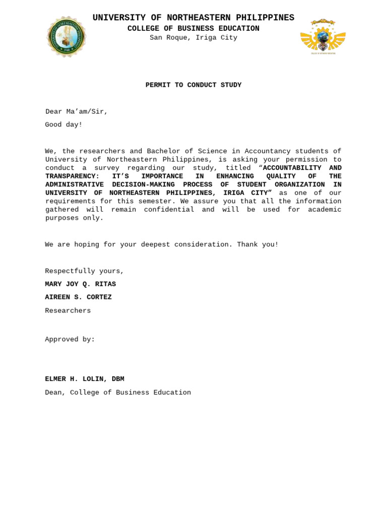 Study on Accountability in Student Organizations | PDF