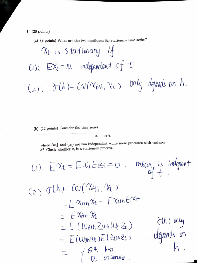 Sample Test One Solution | PDF