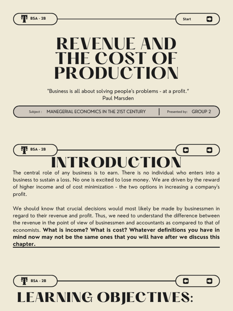Managerial Economics: Revenue & Costs | PDF | Marginal Cost | Average Cost