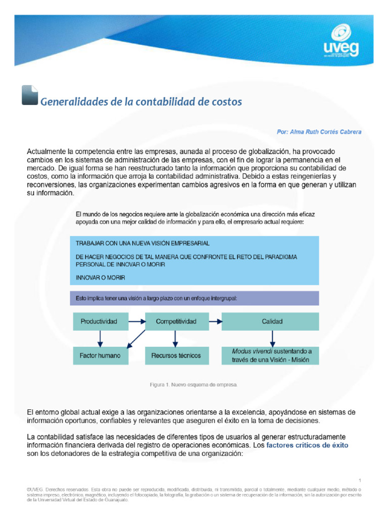 Generalidades de La Contabilidad e Costos | PDF