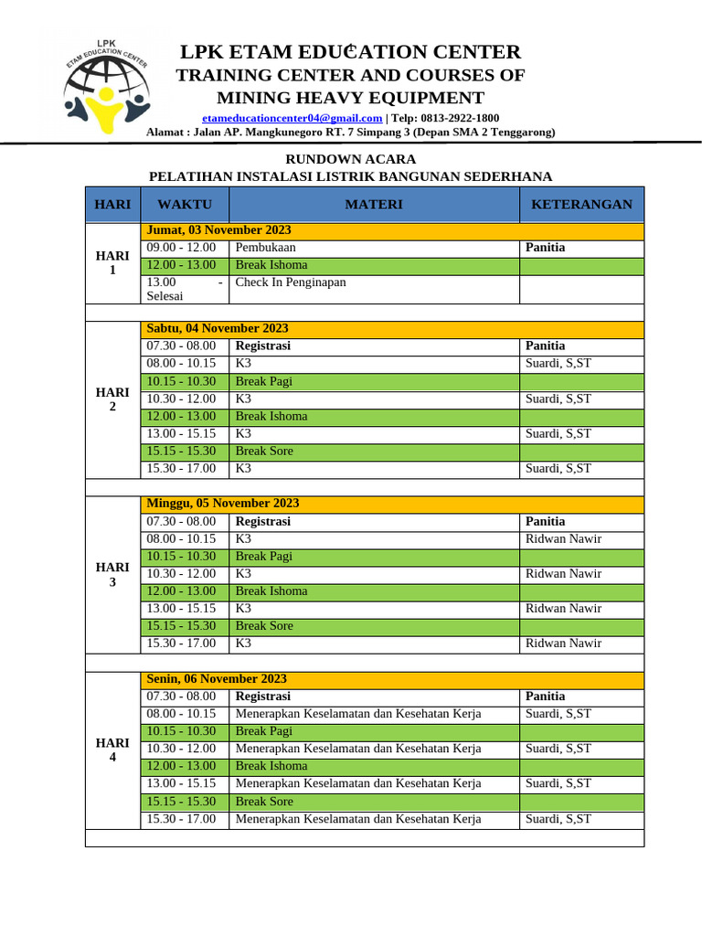 RUNDOWN | PDF
