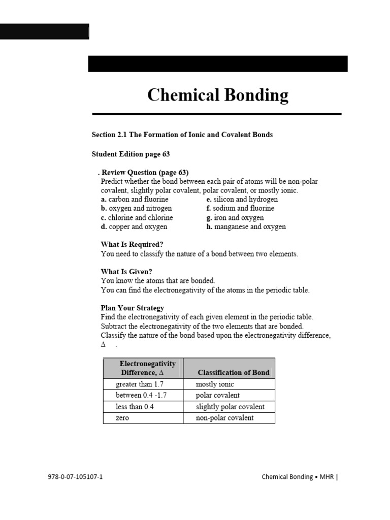 Soln Chapter 2 Practice, Review Questions | PDF | Chemical Bond ...