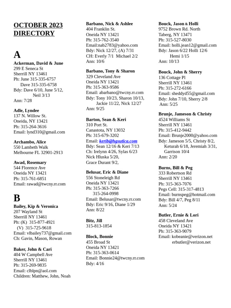 2023 directory pdf