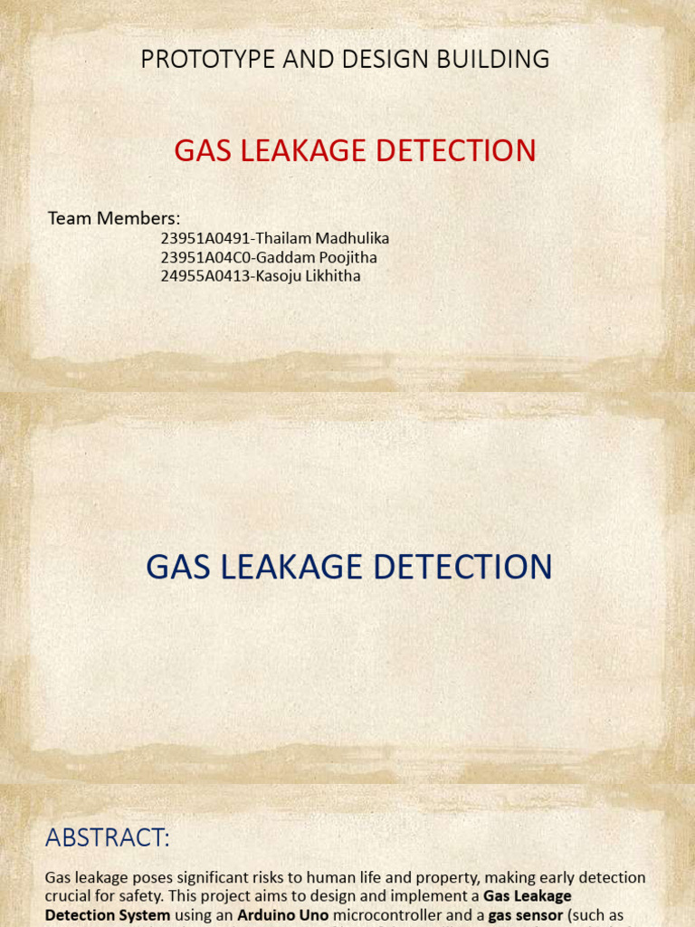 Gas Leakage Detection System Design | PDF | Sensor | Leak