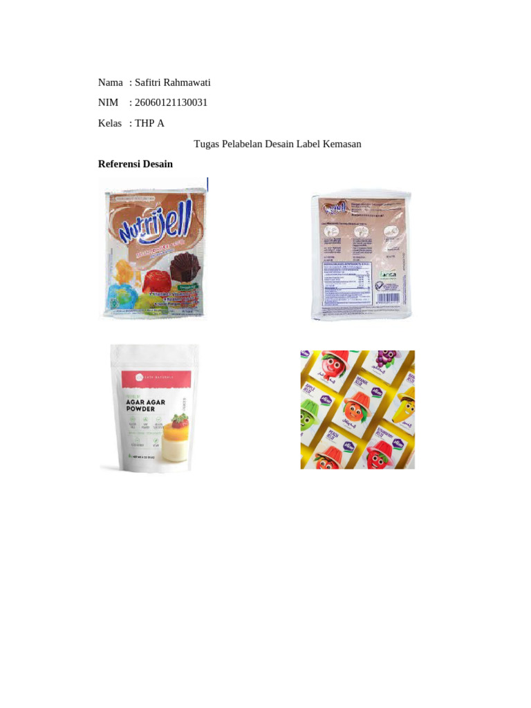 Safitri Rahmawati - Tugas Desain Label | PDF