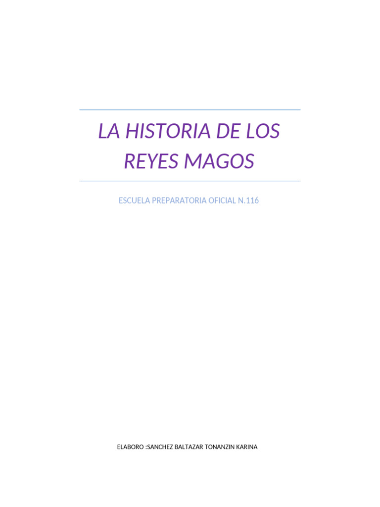 La Historia de Los Reyes Magos | PDF | Reyes Magos