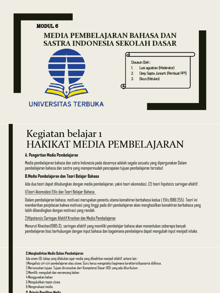 Media Pembelajaran Bahasa Dan Sastra Indonesia Sekolah Dasar Pdf