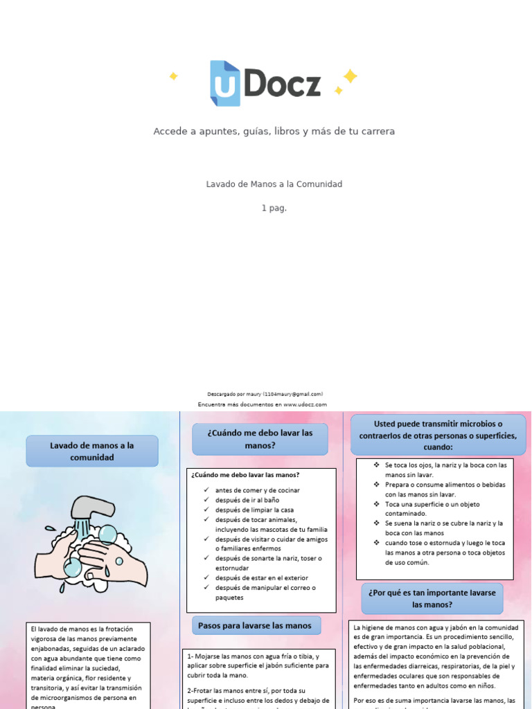 Guía de Lavado de Manos Esencial | PDF | Lavado de manos | Salud pública