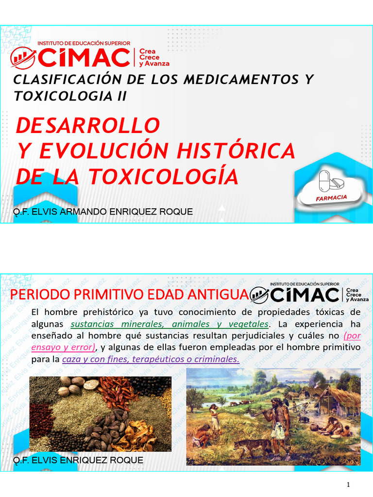 Clasificacion de Los Medicamentos y Toxicologia II Clase 2 Opti Num ...