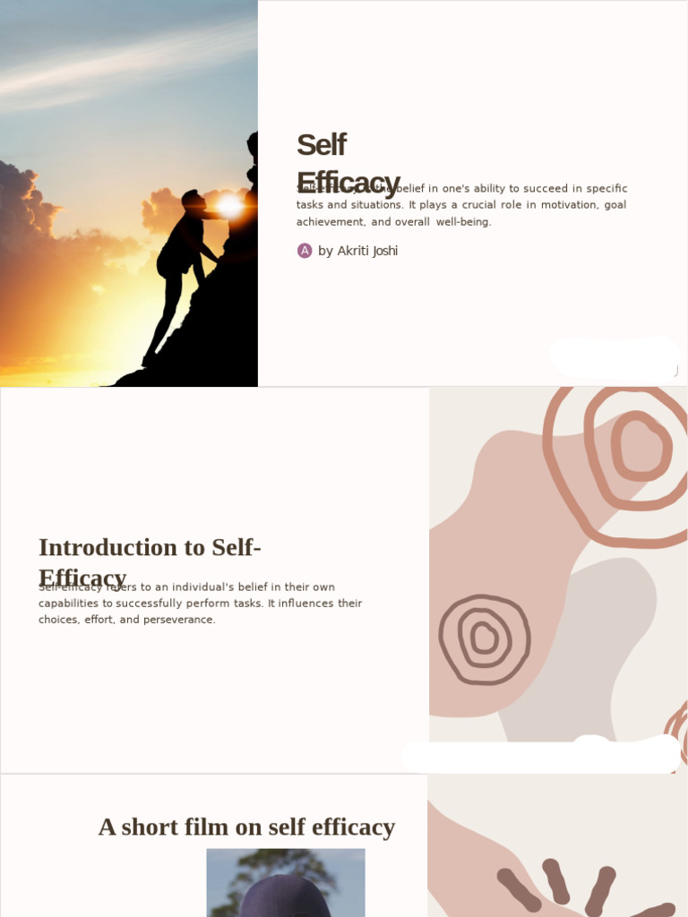 Understanding Self-Efficacy and Its Impact | PDF | Self Efficacy ...
