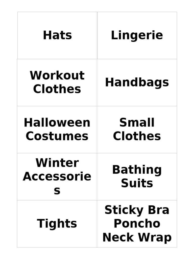 Closet Labels | PDF