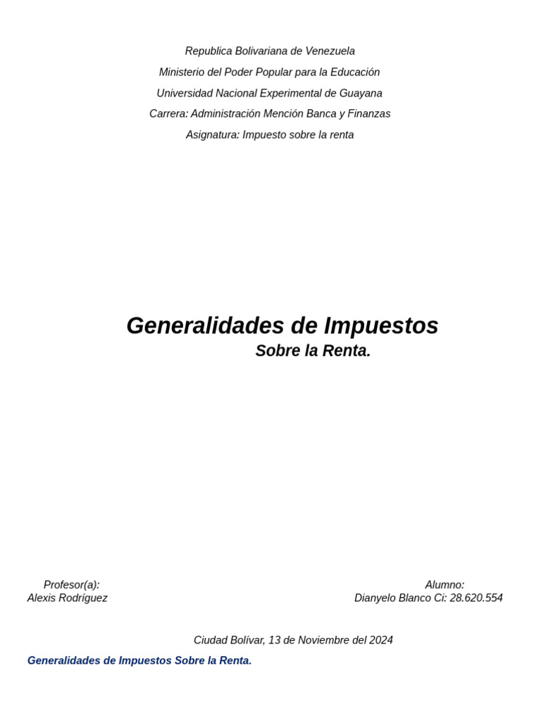 Reformas del Impuesto sobre la Renta en Venezuela | PDF | Impuestos ...