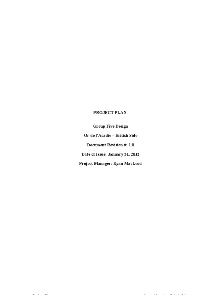 Group 5 - Project Plan | PDF | Eclipse (Software) | Project Management