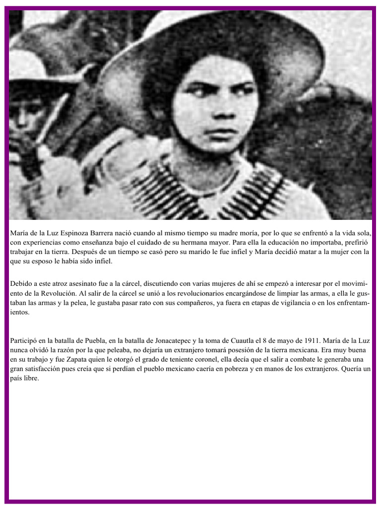 Biografía de María de la Luz Espinoza | PDF