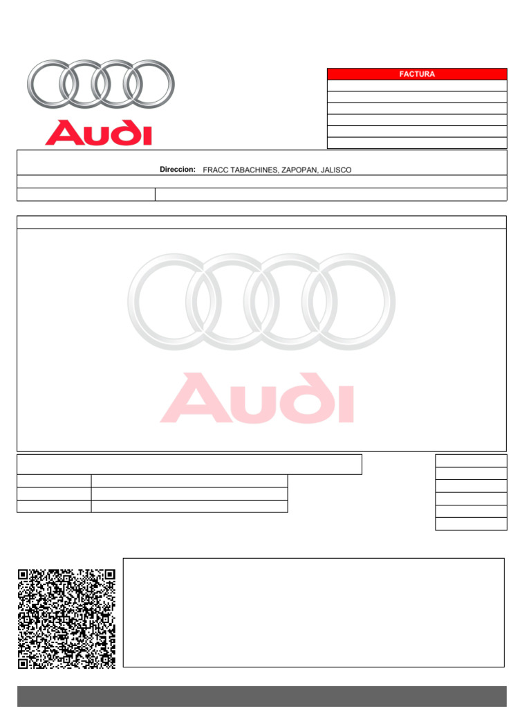 Factura de Vehículo Audi Q3 2013 | PDF