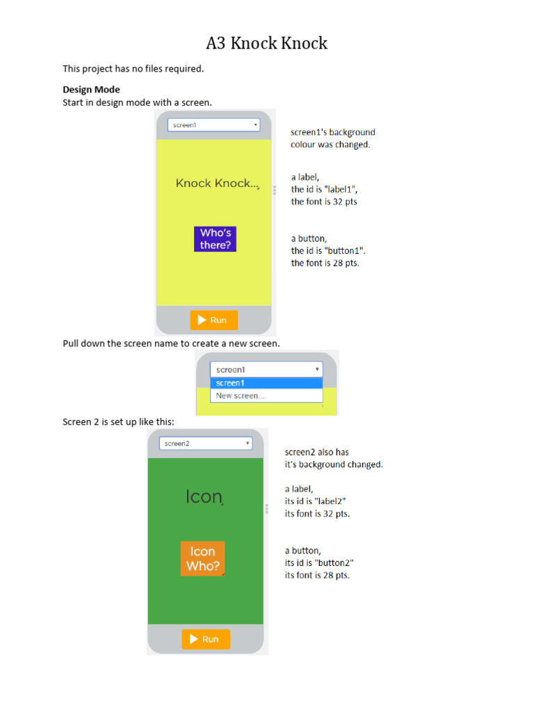 A3 Knock Knock Project Guide | PDF
