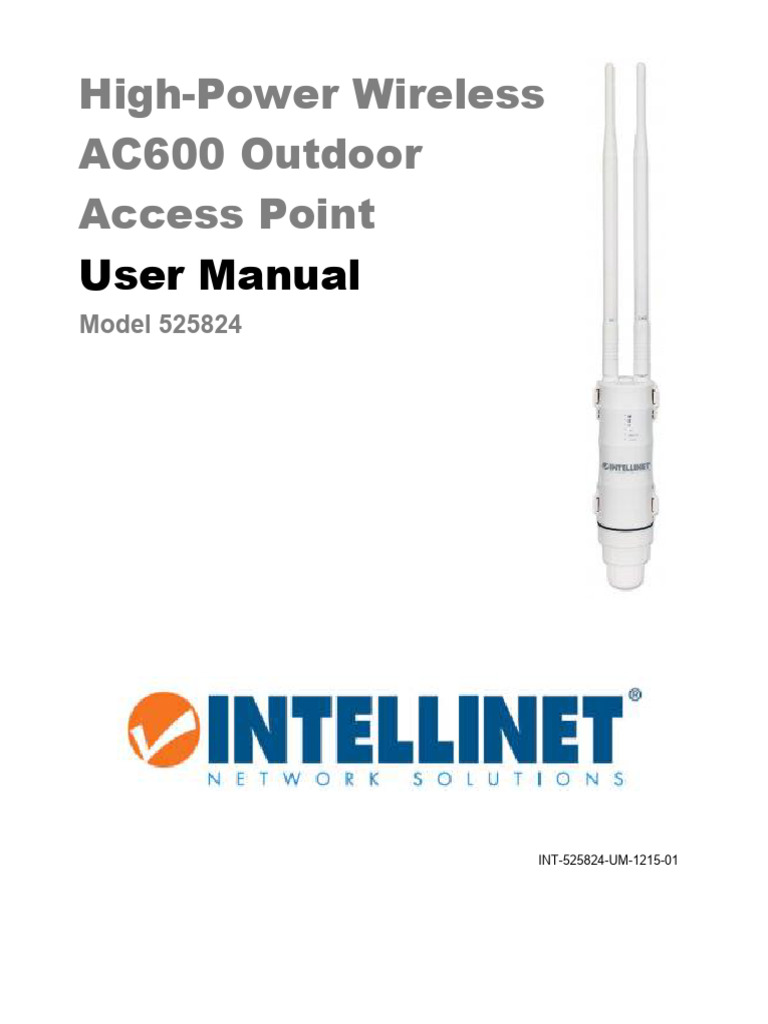 AC600 Outdoor Access Point Guide | PDF | Wireless Access Point ...