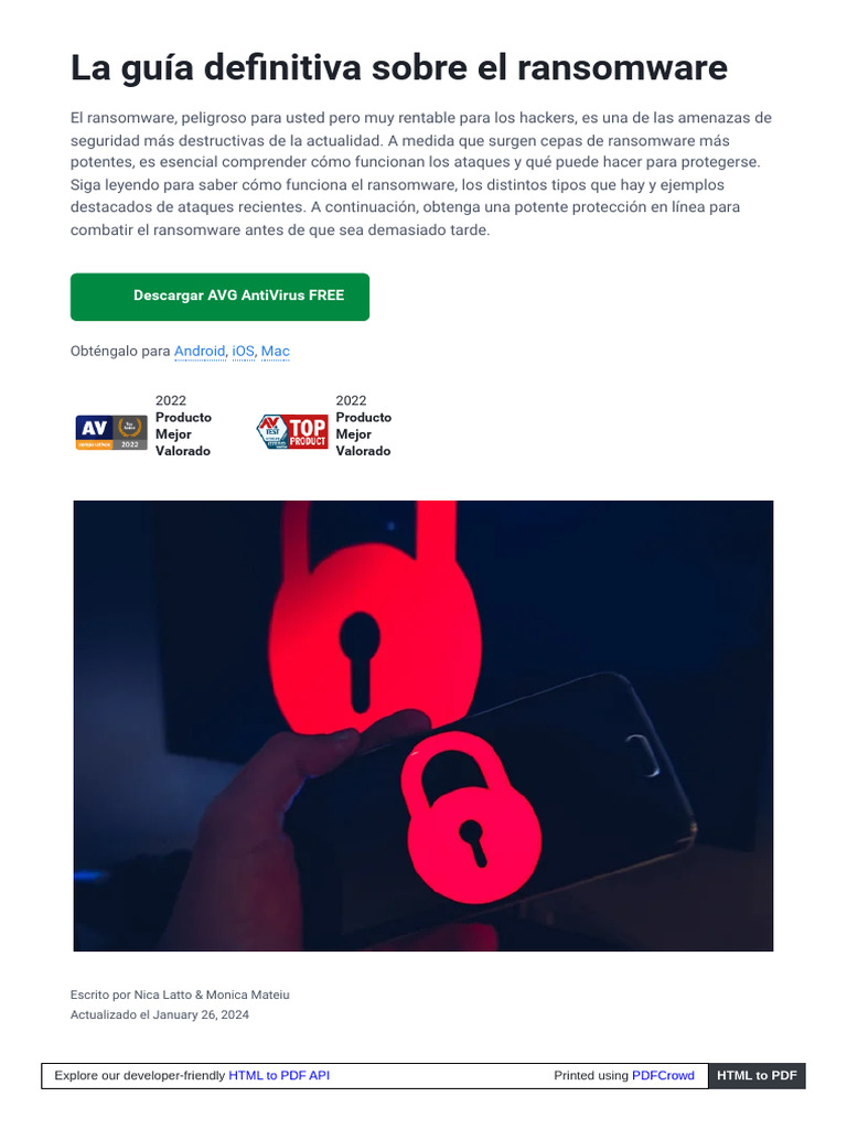 Ransomware | PDF | Secuestro de datos | Malware