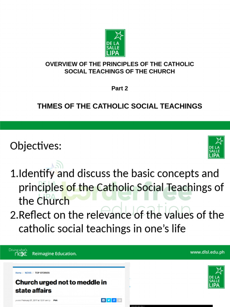 Catholic Social Teachings Overview | PDF | Catholic Social Teaching