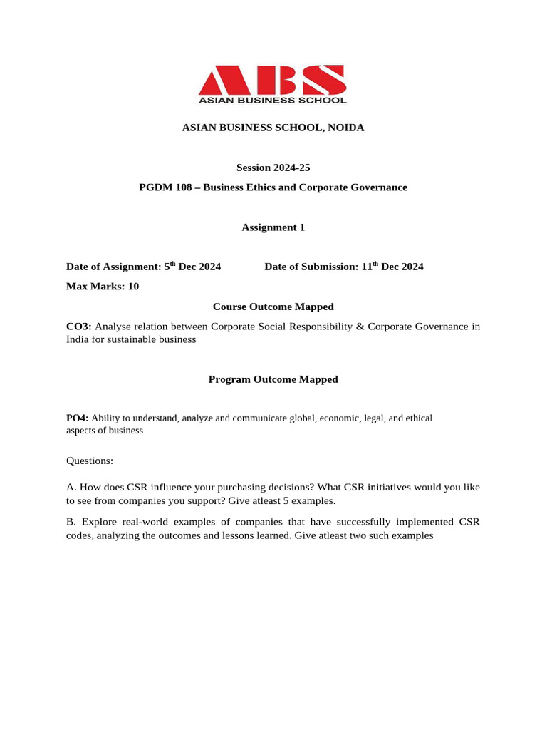 Assignment 1 - BECG | PDF