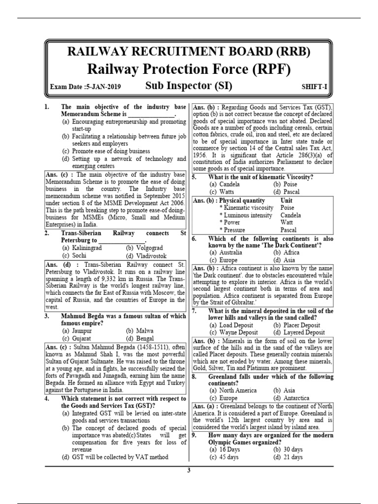 15th Anniversary BENI “NEW MOON” LIVE RRB RPF SI Exam Questions and Answers | PDF