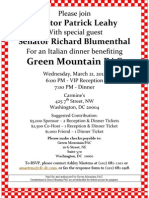 Dinner For Green Mountain PAC