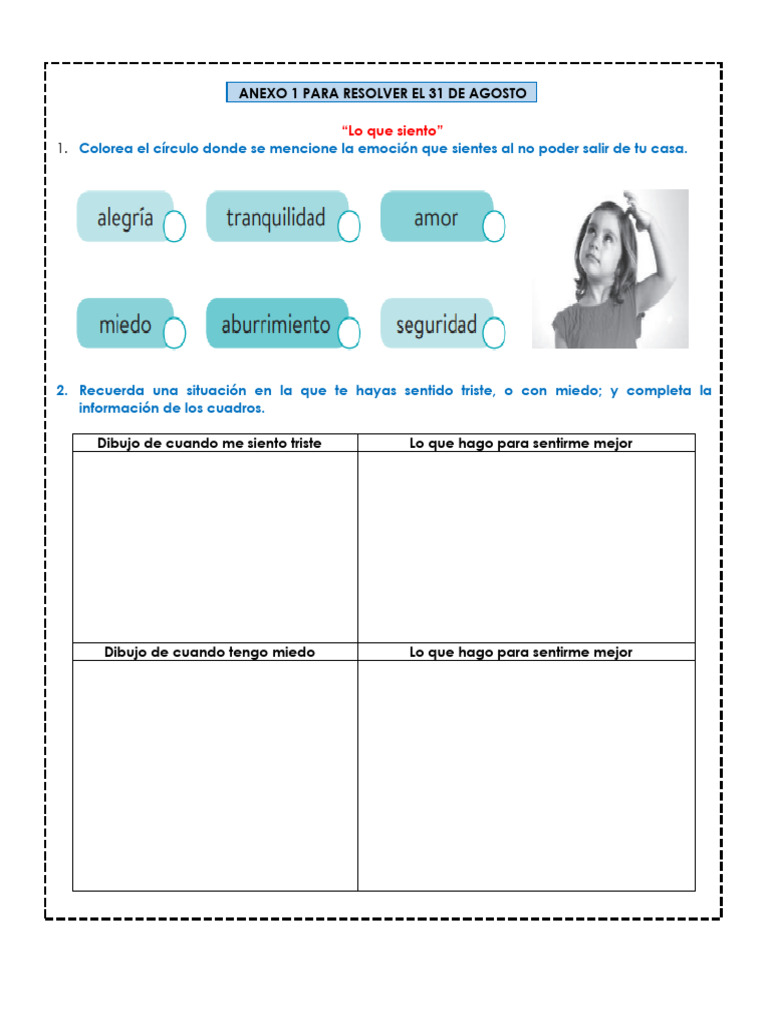 Actividades para Expresar Emociones | PDF