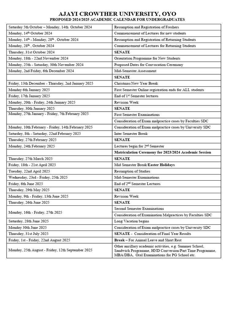 2024 2025 Academic Calendar | PDF | Academic Term | Academia