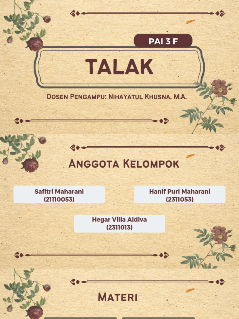 Pengertian dan Macam-Macam Talak | PDF