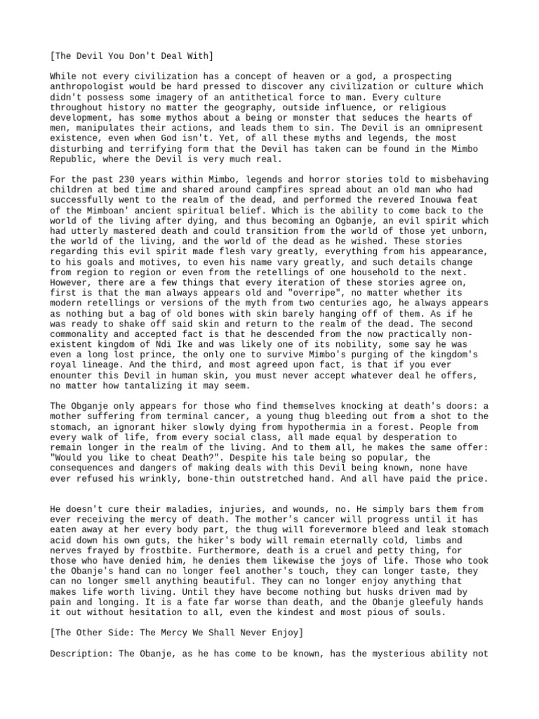 The Devil You Don't Deal With | PDF | Satan | Demons