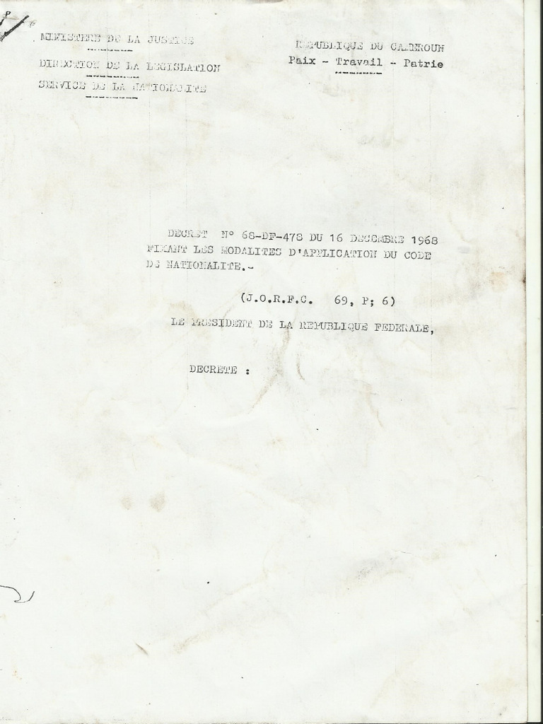 1968 12 16 Decret n68 DF 478 | PDF