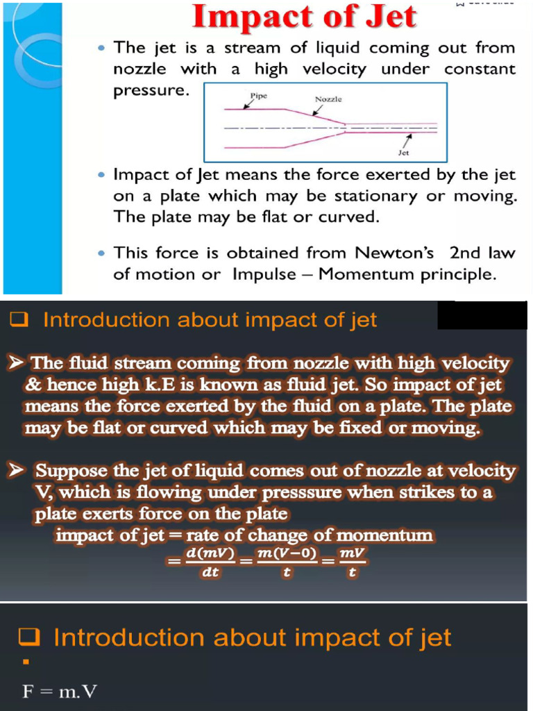 Water Jet Impact on Curved Vane Analysis | PDF
