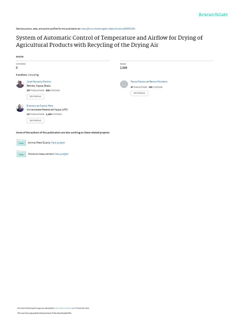 System of Automatic Control of Temperature and Air | PDF | Power ...