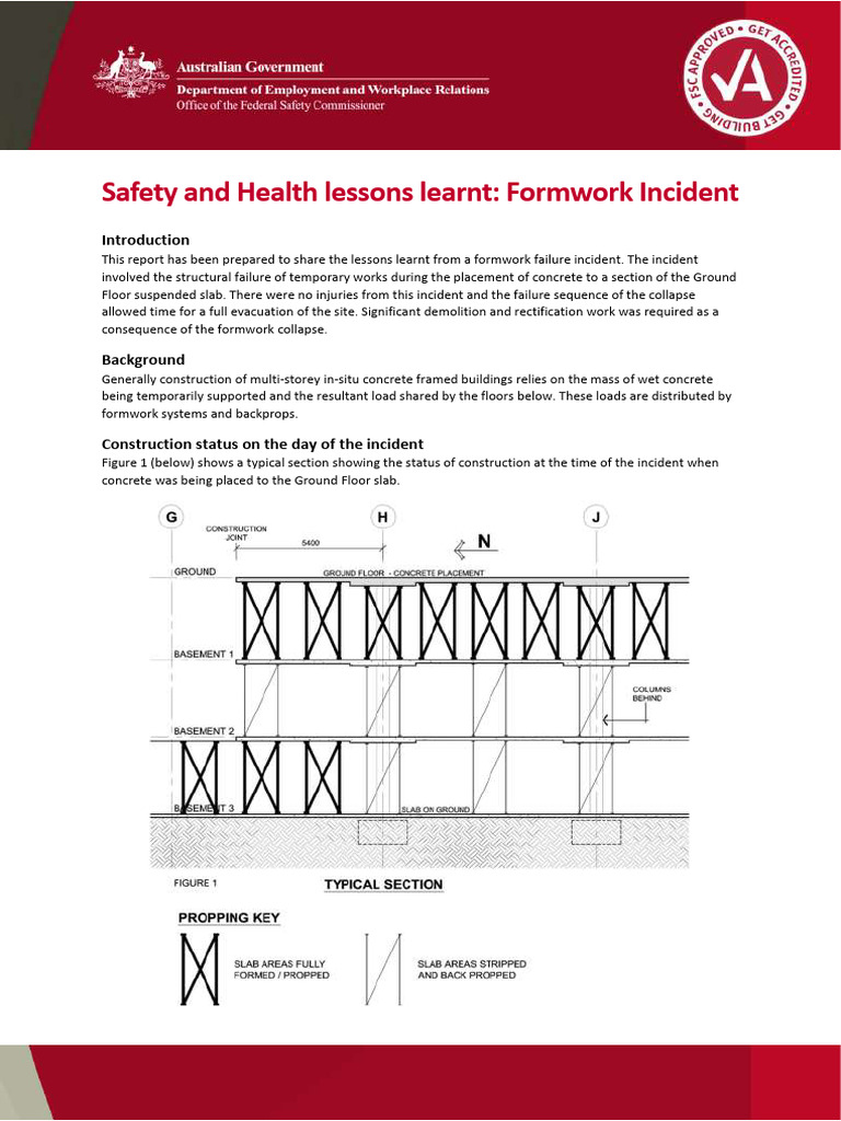 Formwork Incident: Safety Lessons Learned | PDF | Concrete | Civil ...