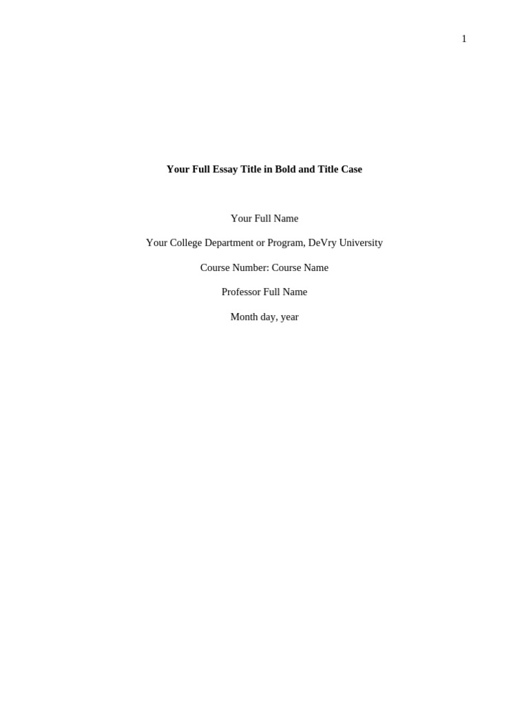 APA Essay Format Guide | PDF | Citation | Apa Style