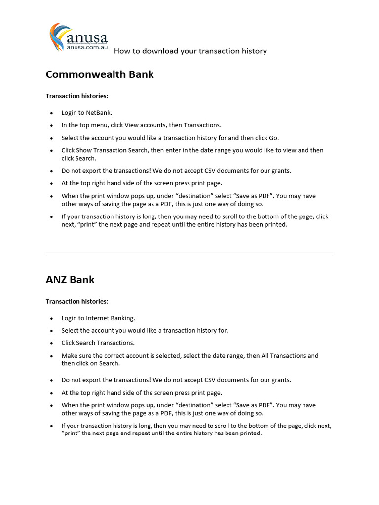 How To Download Transaction History 2 | PDF | Computing | Software
