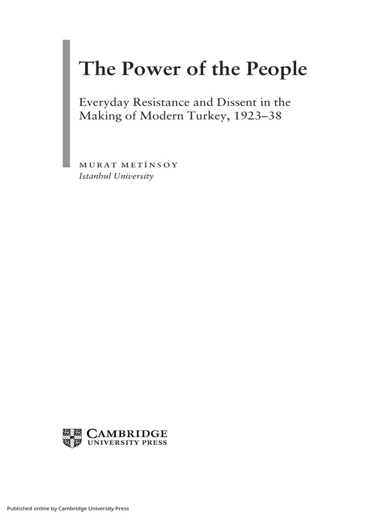 The Power of The People Everyday Resistance and Dissent in The Making ...