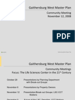 Gaithersburg West Master Plan: Community Meeting November 12, 2008