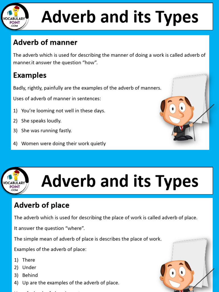 Adverb and its types pdf