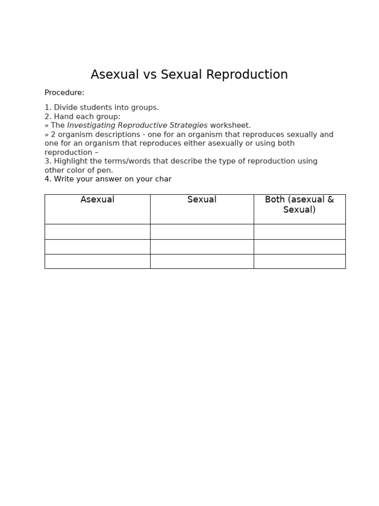 Asexual Vs Sexual Reproduction | PDF | Grizzly Bear | Garlic