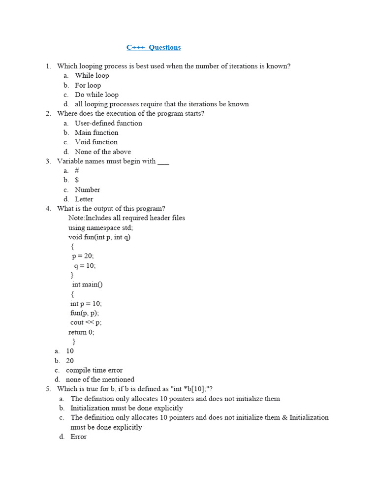 C++ Looping and Function Concepts | PDF | Namespace | Software Engineering