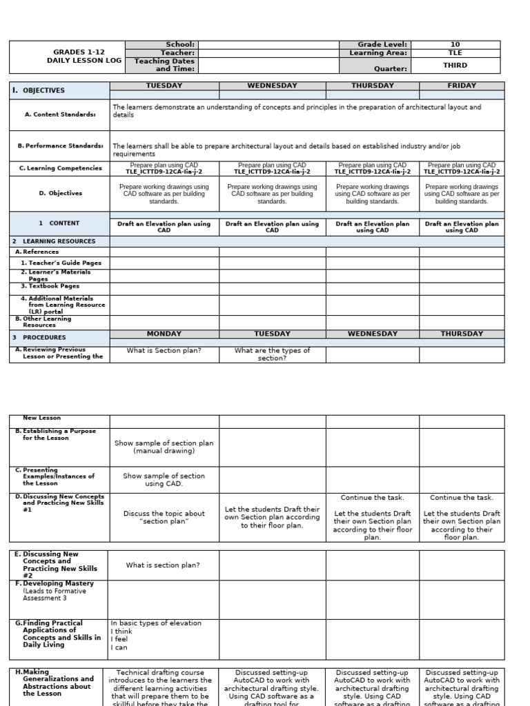 Drafting 10 Q3 W4 Pdf Technical Drawing Computer Aided Design