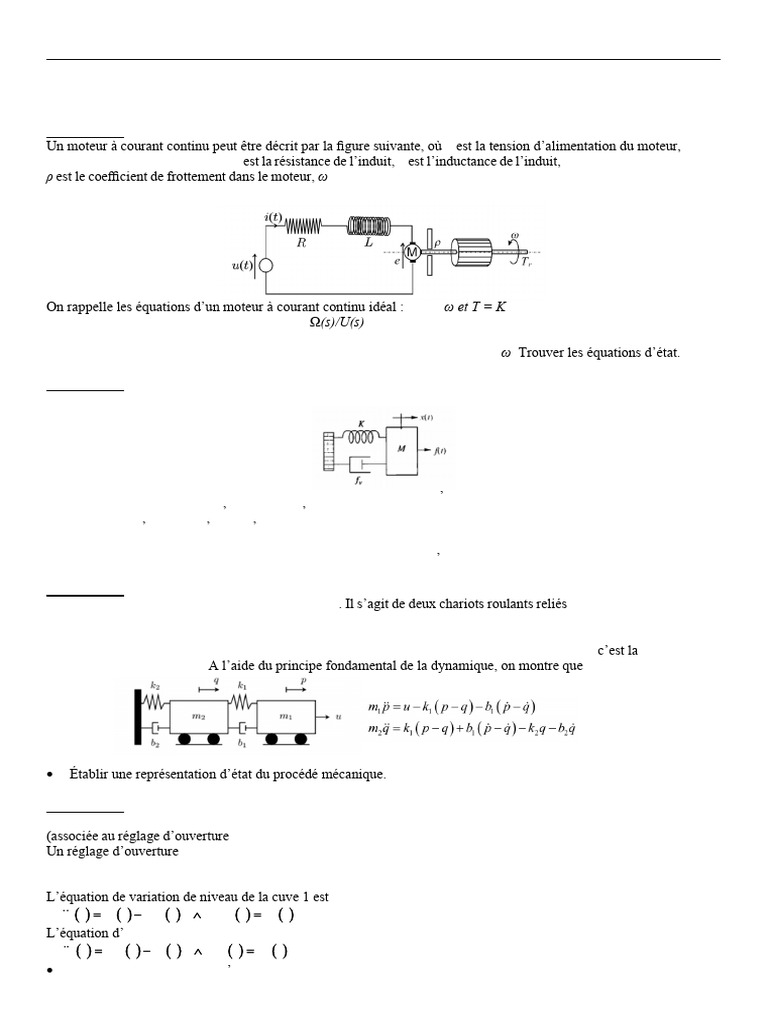 Systèmes Dynamiques : Modèles et Équations | PDF | Régulation | Mécanique