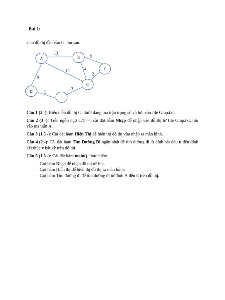 Baitap TH CTDLDT NC | PDF