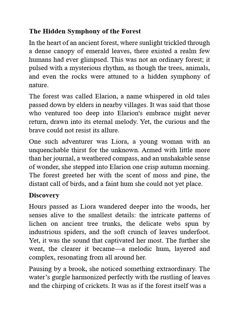 The Hidden Symphony of The Forest | PDF