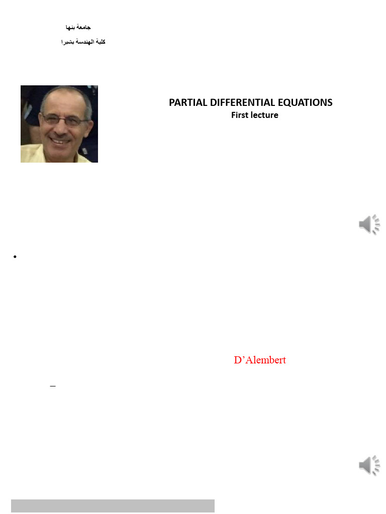 Introduction to Partial Differential Equations | PDF