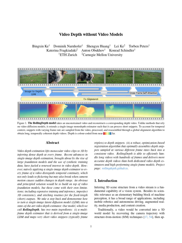 Video Depth Estimation via LDM | PDF | Video
